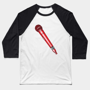 Microphone (Red Colorway) Analog / Music Baseball T-Shirt